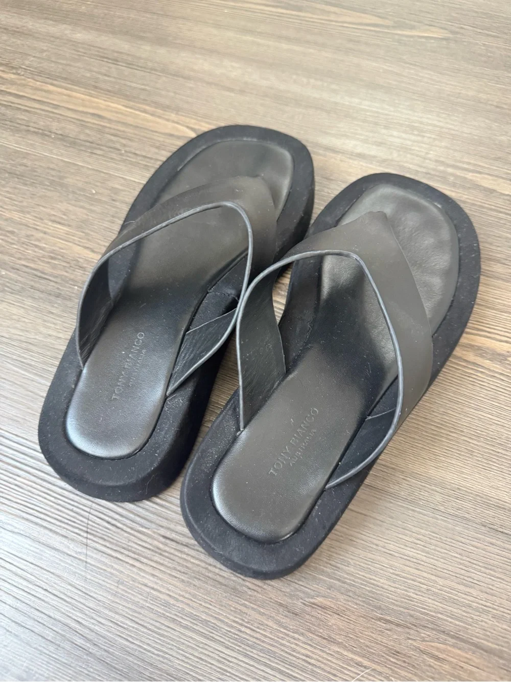 Tony Bianco Black Ives Toe-Post Sandal